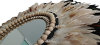 ESPEJO DE PLUMAS color tierra y negro