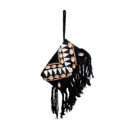 El clutch de macramé - negro