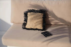 The Raffia Cushion Cover Square - Natural Black - 40x40