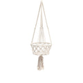 Soporte para plantas de macramé - Blanco - L