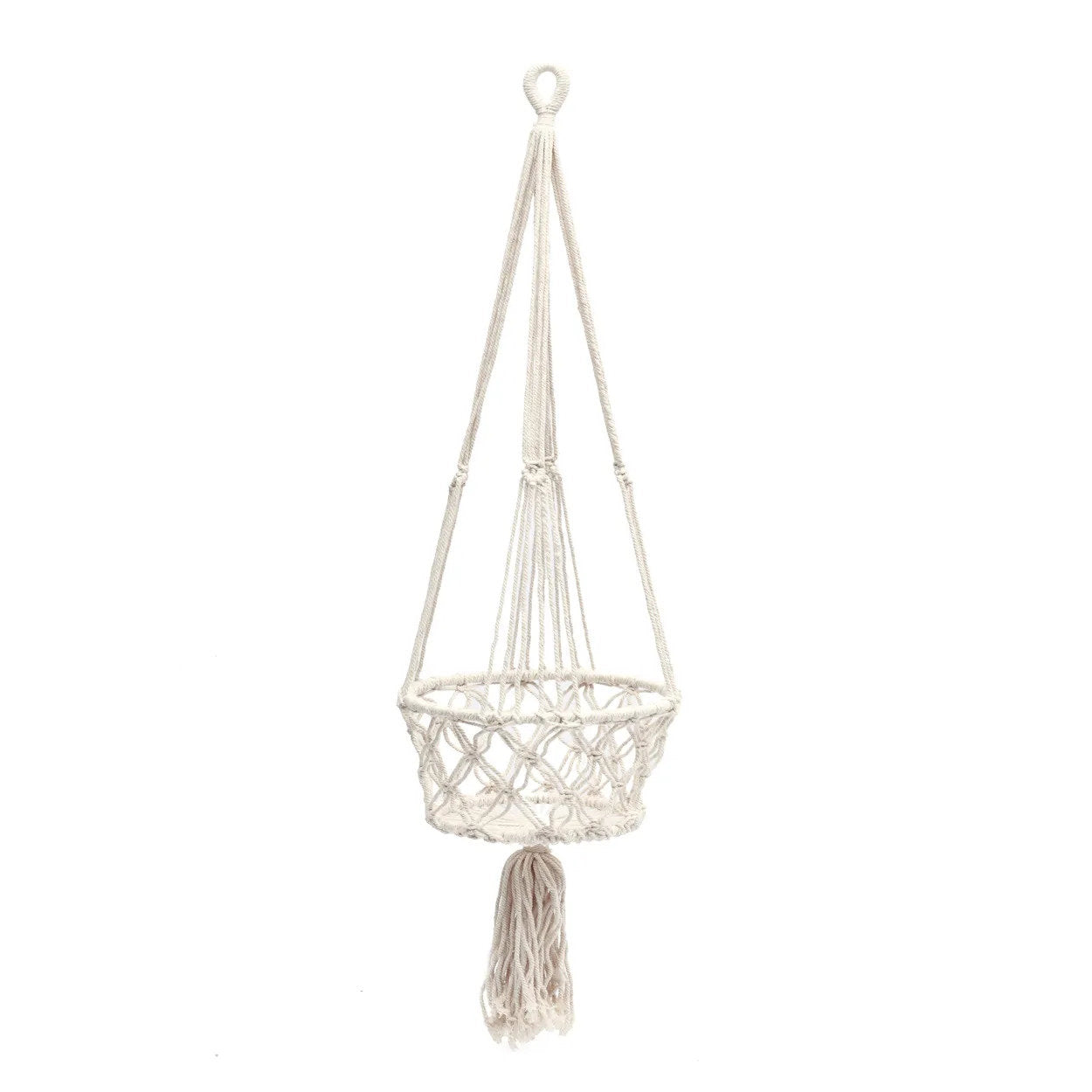 The Macrame Plant Holder - White - L_40