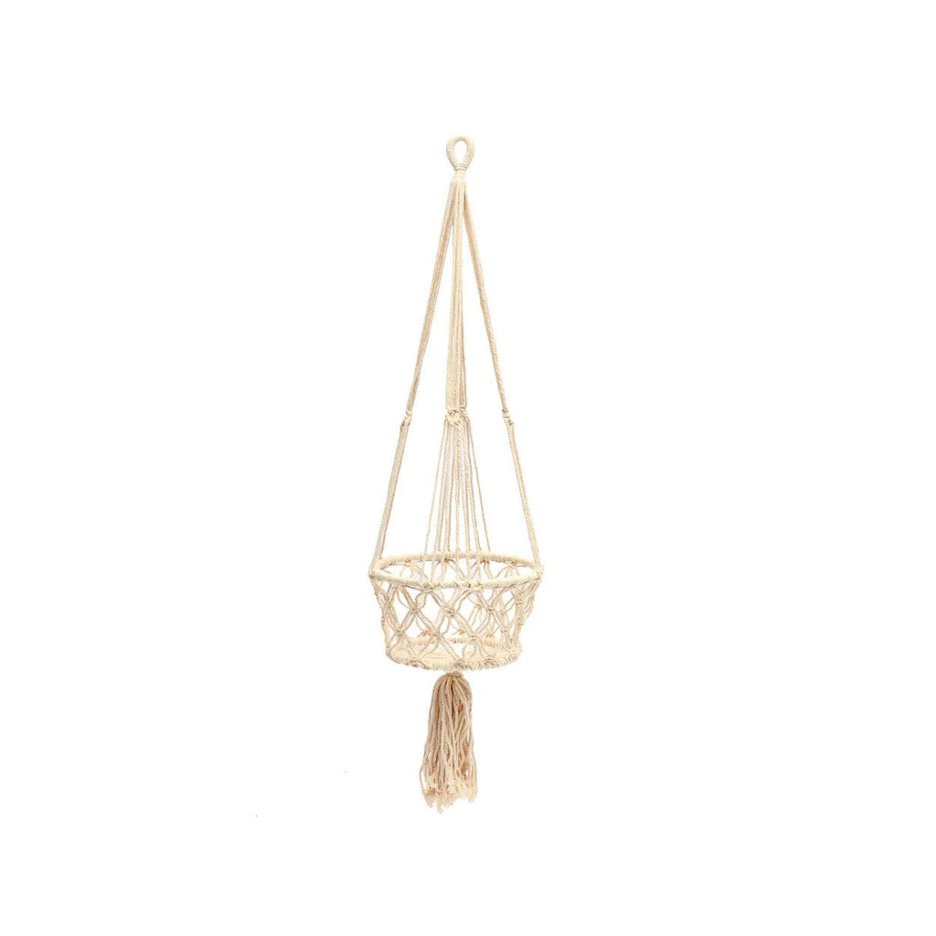 The Macrame Plant Holder - White - M_40