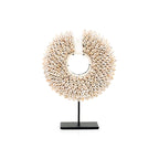 The Papua Shell Disc on Stand - White - S