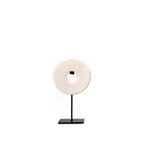 The Marble Disc on Stand - White - S