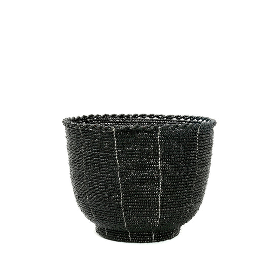 Cuenco para caramelos con cuentas - Negro - Mediano