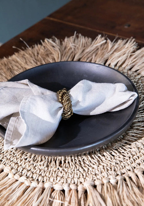 Anillo para servilletas con cuentas - Dorado - Juego de 4