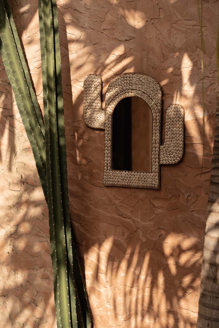 Espejo Concha de Cactus - Blanco