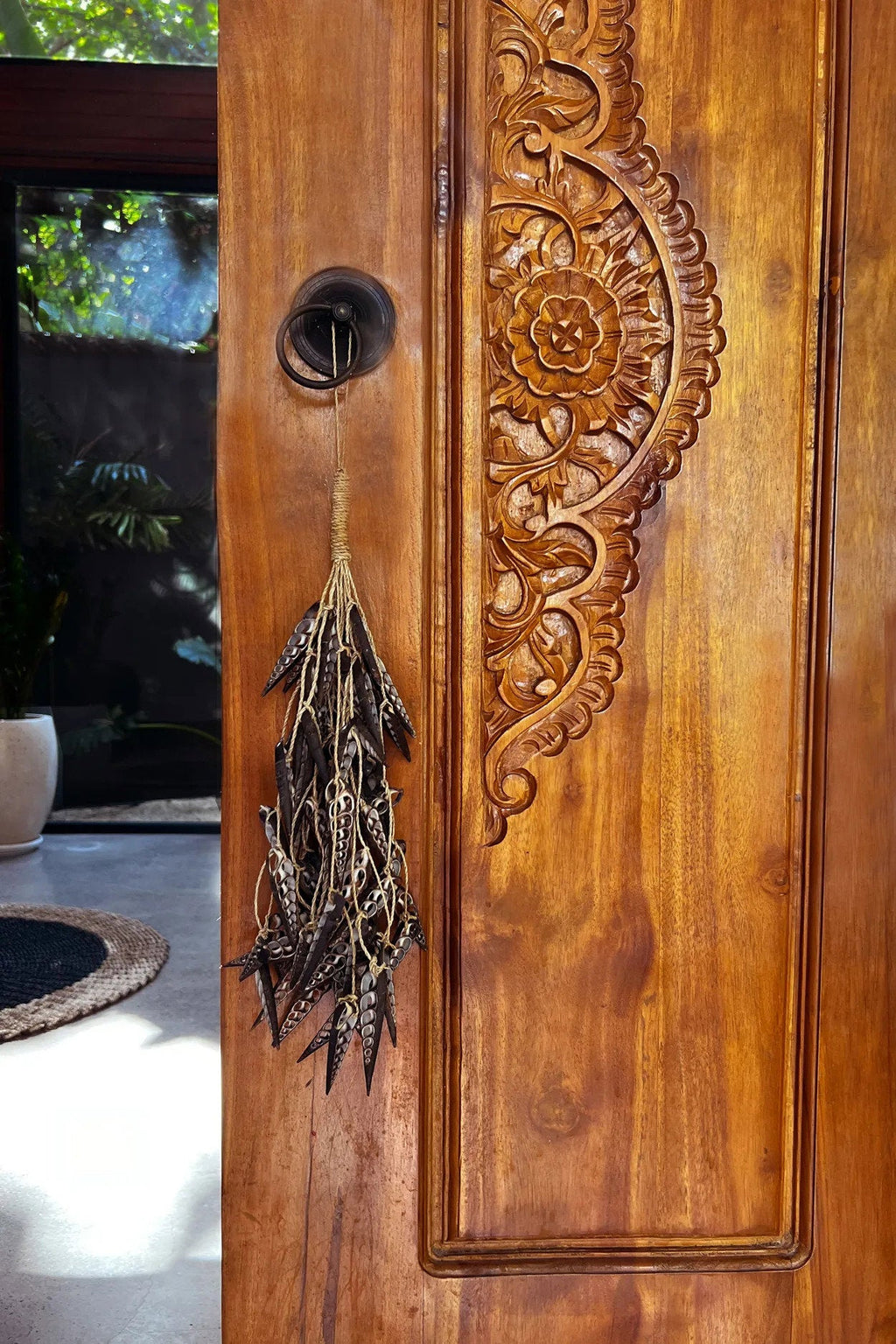 Borla de concha de unicornio - marrón