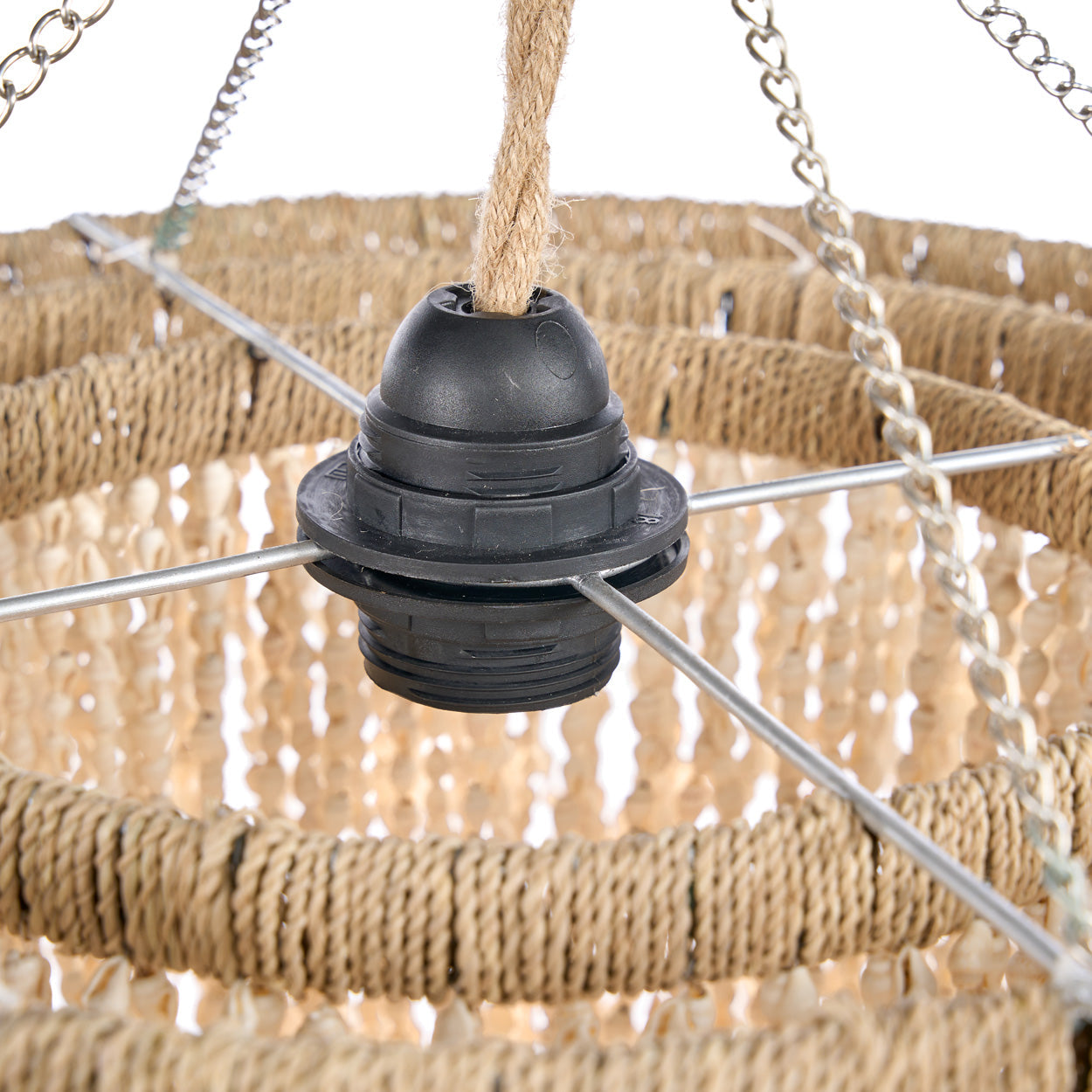 Lámpara colgante Lagoon de conchas - Natural - L