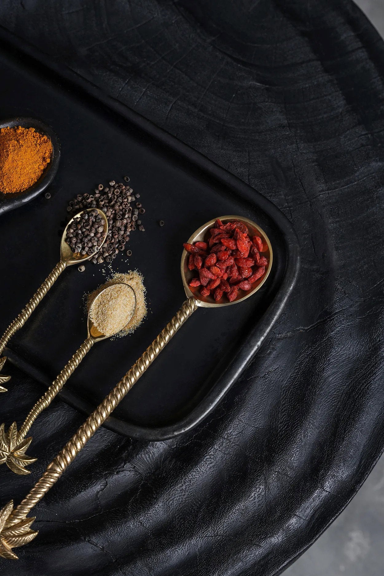 The Palm Tree Salad Spoon - Gold