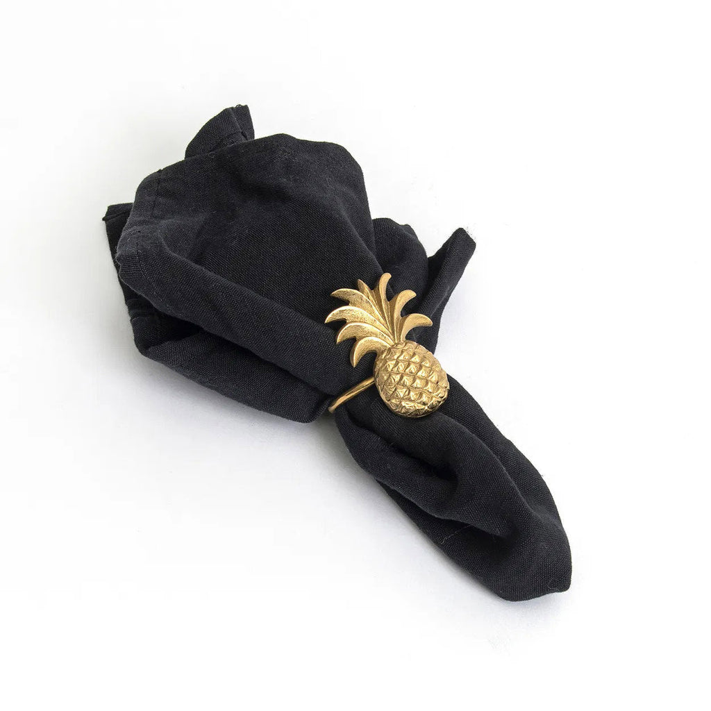 Anillo para servilleta con forma de piña - dorado