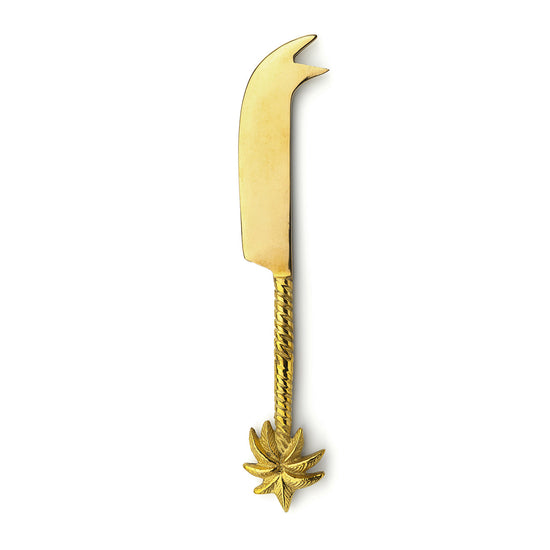 Cuchillo para queso con diseño de palmera - dorado