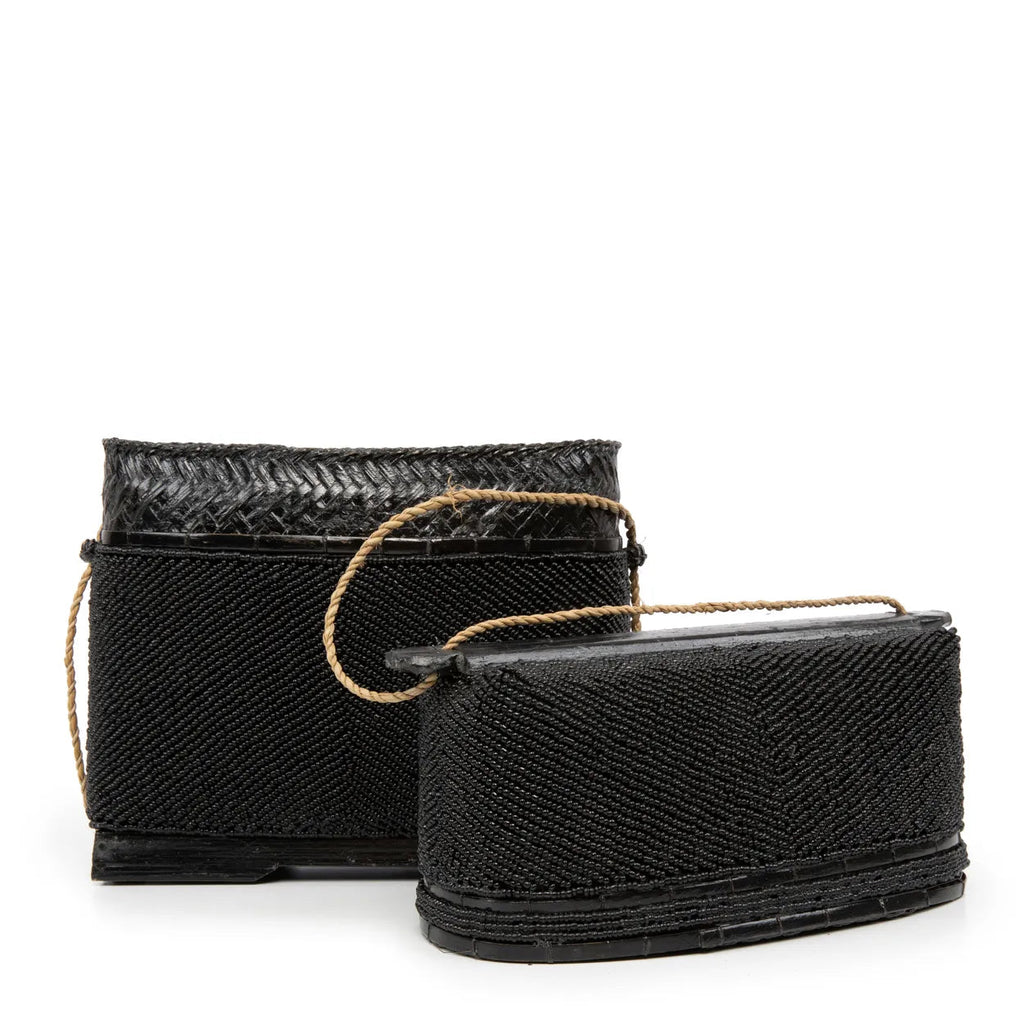 Cofre del tesoro con cuentas - negro