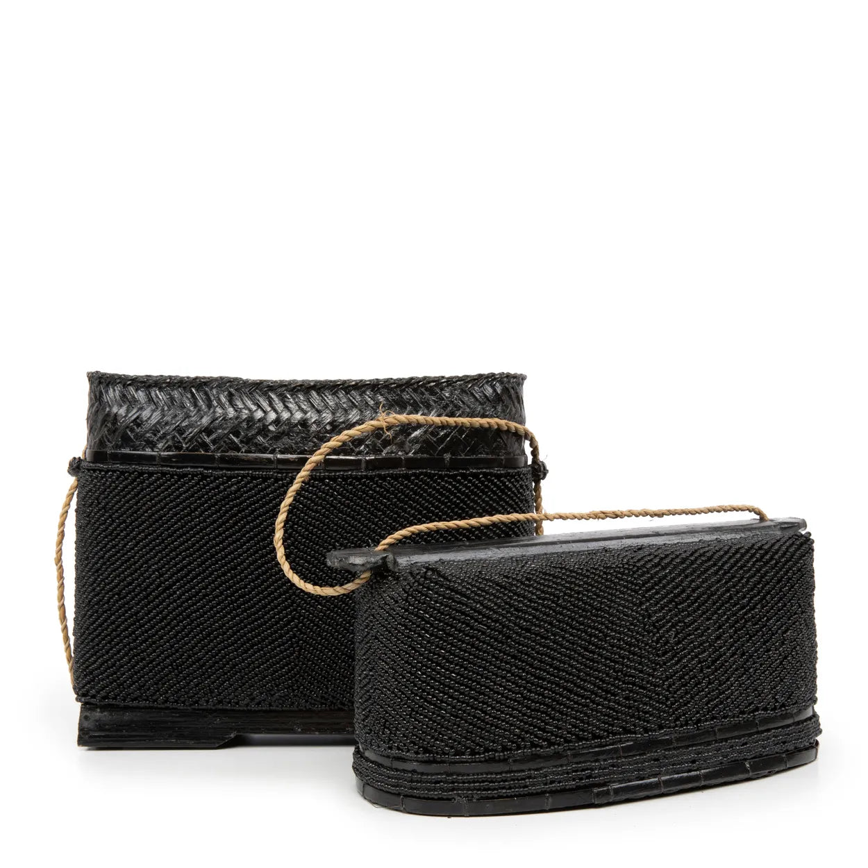 Cofre del tesoro con cuentas - negro