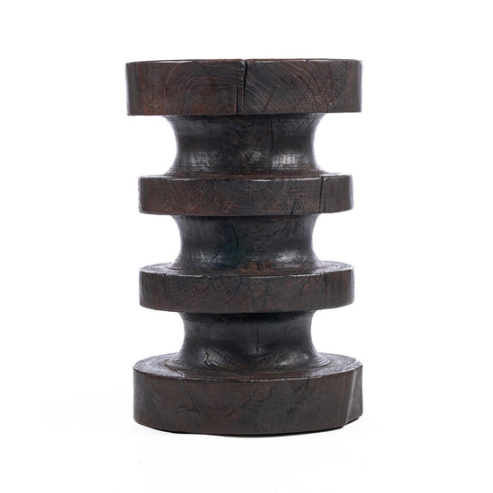 La mesa auxiliar Mocha Rings - nogal oscuro