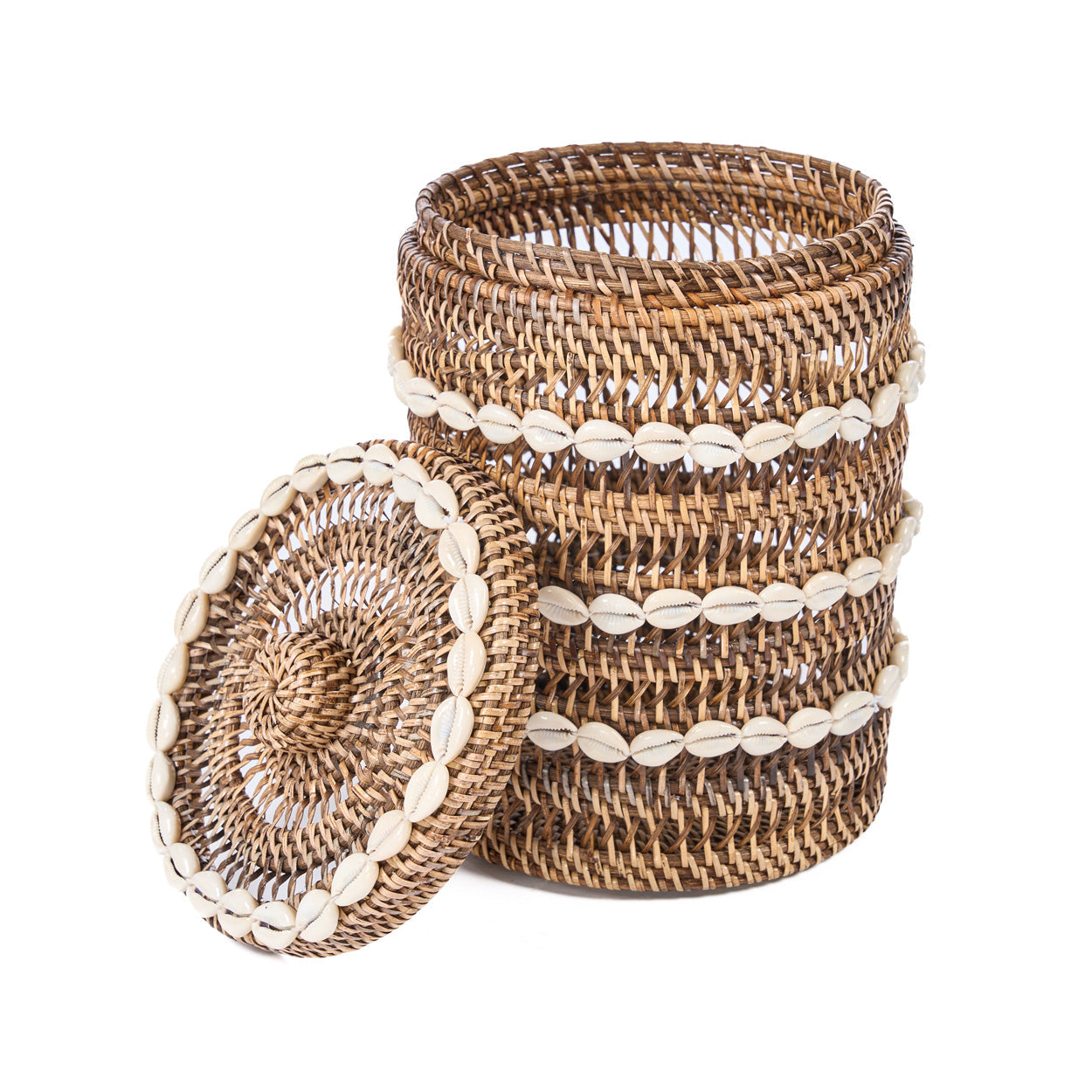 El contenedor de almacenamiento Shell - marrón natural