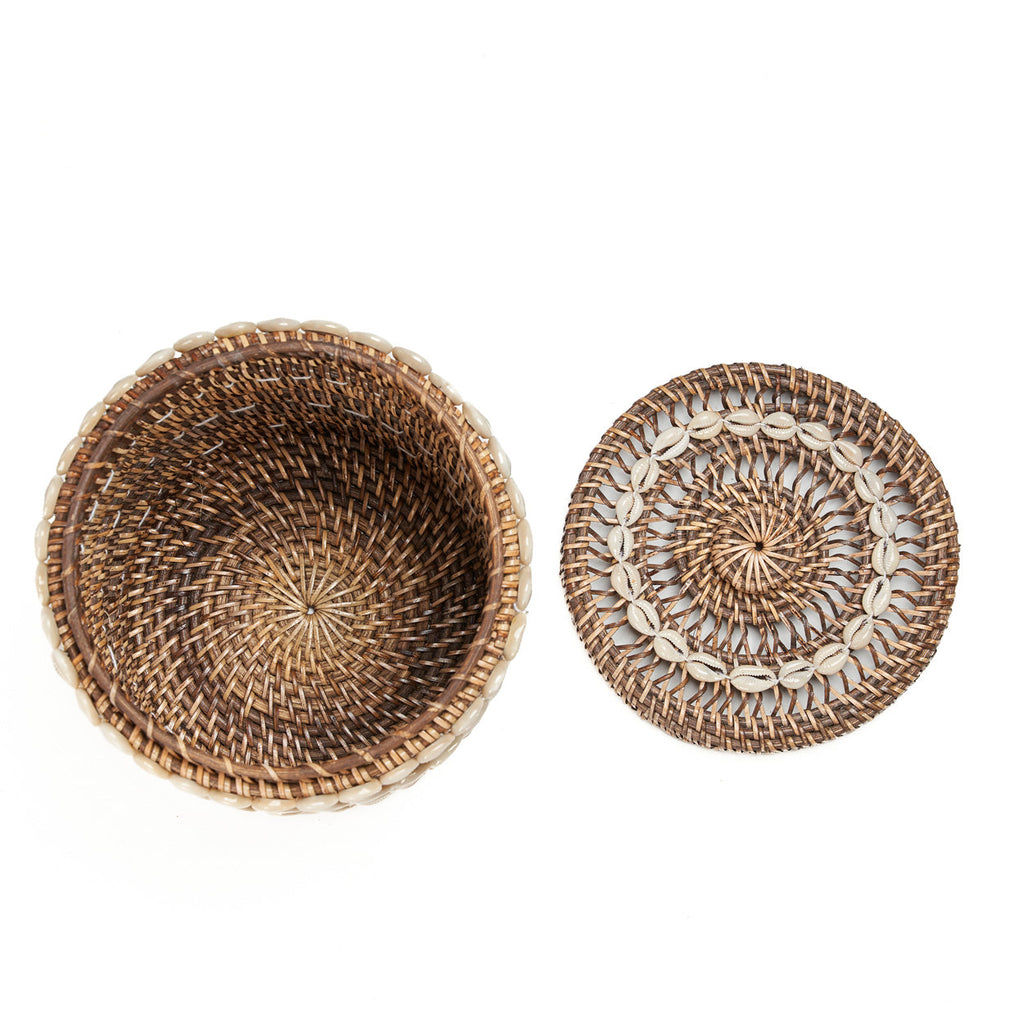 El contenedor de almacenamiento Shell - marrón natural