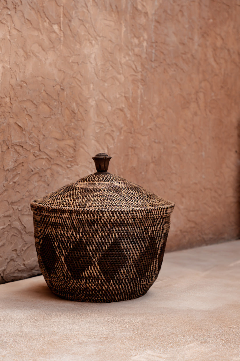 Cesta Corona de Almacenamiento - marrón natural