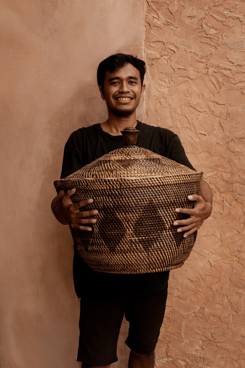 Cesta Corona de Almacenamiento - marrón natural