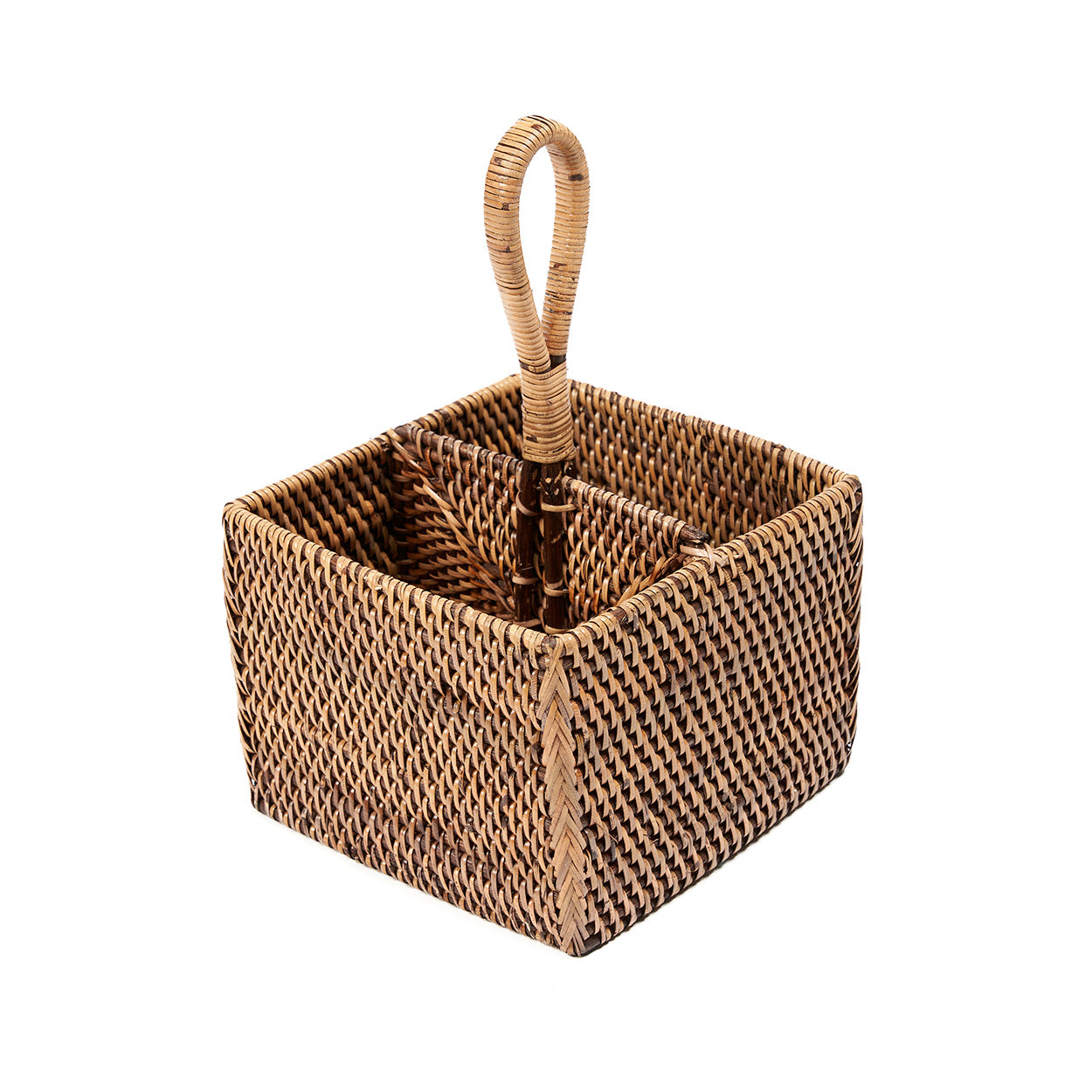 Portacubiertos de ratán N.º 2 - marrón natural