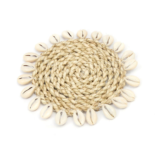 De zeegras schelp-onderzetter - naturel