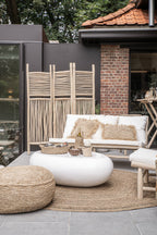 De Raffia Flores Poef - Naturel