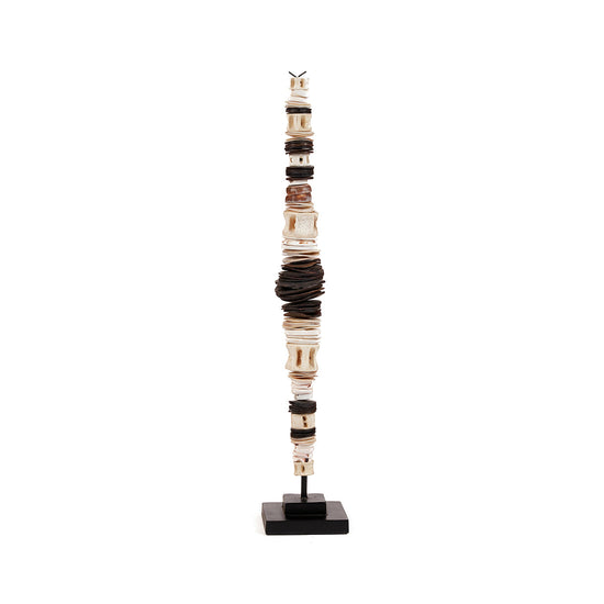 Concha de dinero con base - Negro y blanco - L