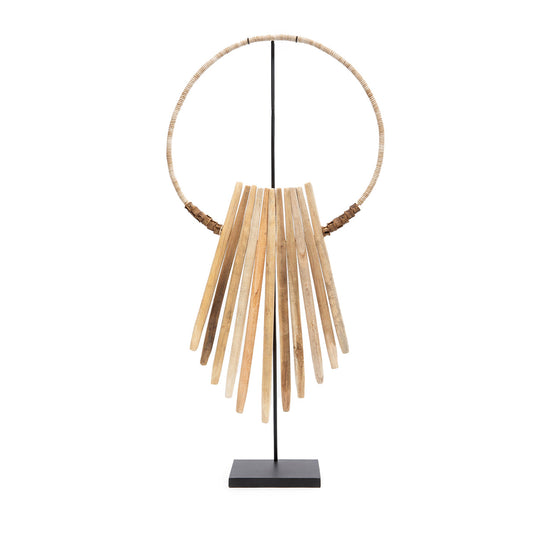 Palos de madera con base - Natural