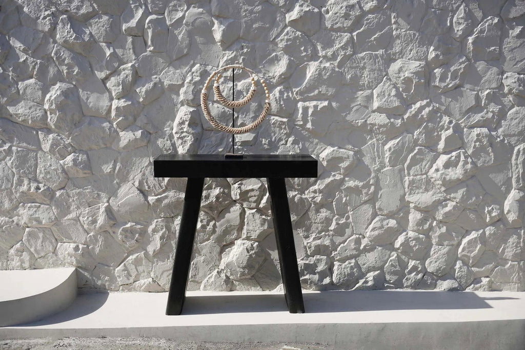 El Collar de Doble Concha en Soporte - Natural