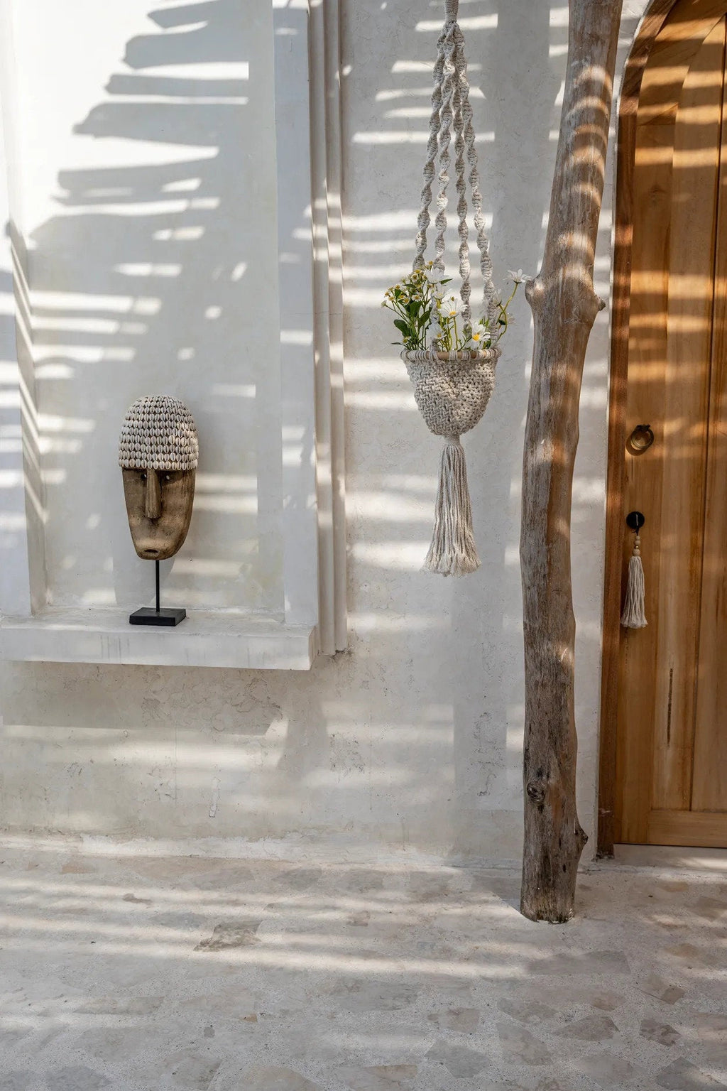 Máscara de caurí con soporte - grande