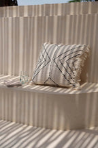 The Tribal Cushion Cover - Natural Black