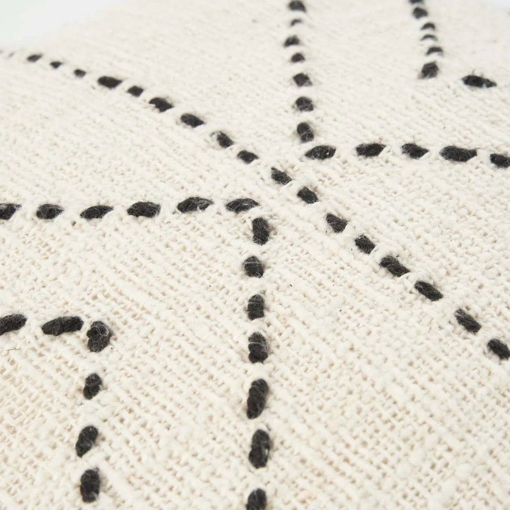 The Tribal Cushion Cover - Natural Black