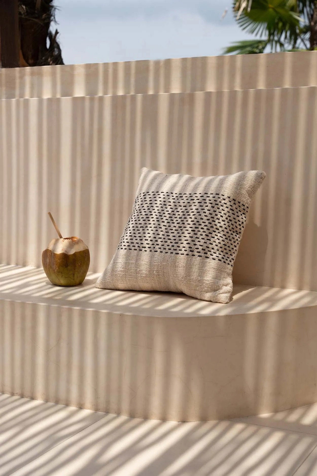 The Misty Cushion Cover - Natural Black