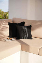The Drizle Cushion Cover - Black White