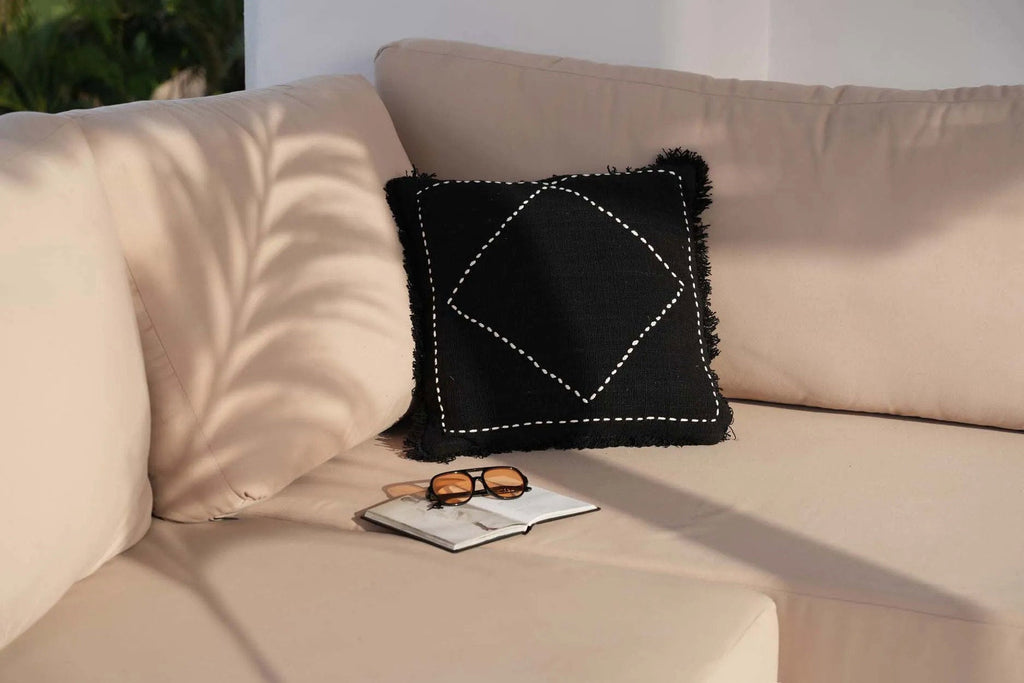 The Kasbah Cushion Cover - Black White