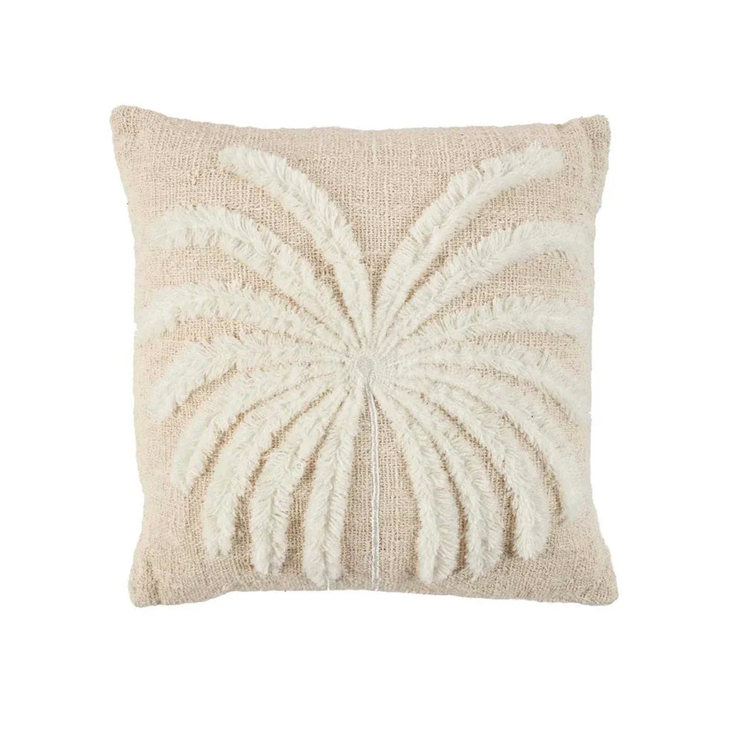 La funda de cojín Isla Palm - blanco natural