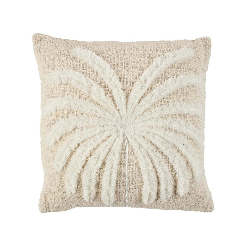 The Isla Palm Cushion Cover - Natural White