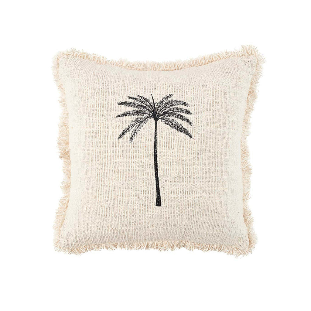 Funda de cojín Gili Palm - Negro natural