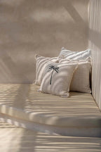The Gili Palm Cushion Cover - Natural Black
