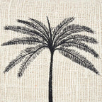 The Gili Palm Cushion Cover - Natural Black