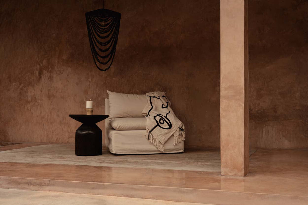 Manta decorativa para cama The Evil Eye - Negro natural