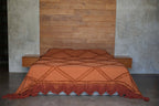 The Berber Bed Throw  - Terracotta