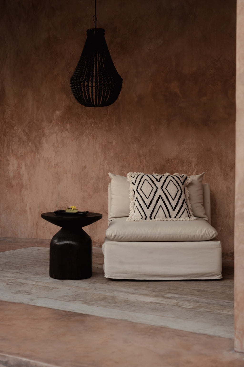 Funda de cojín Sahara Diamond - Negro natural