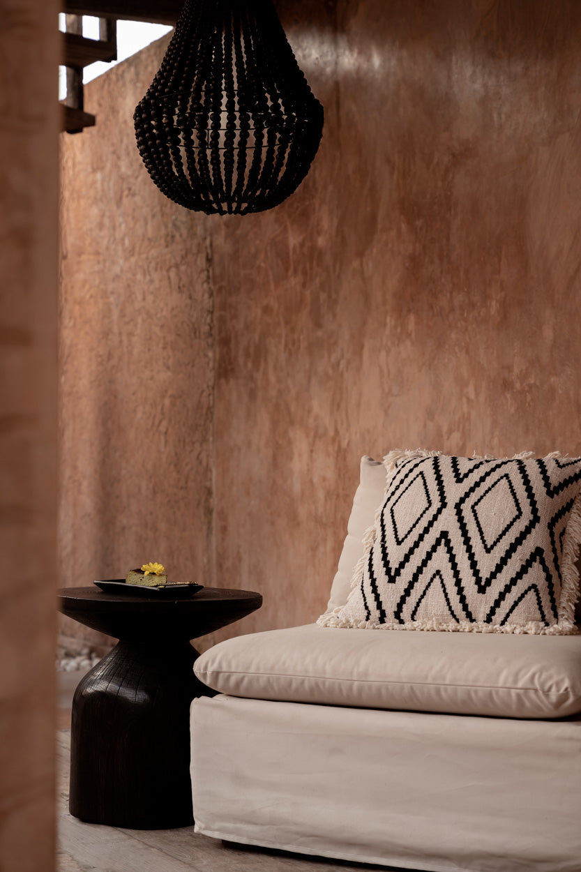 Funda de cojín Sahara Diamond - Negro natural