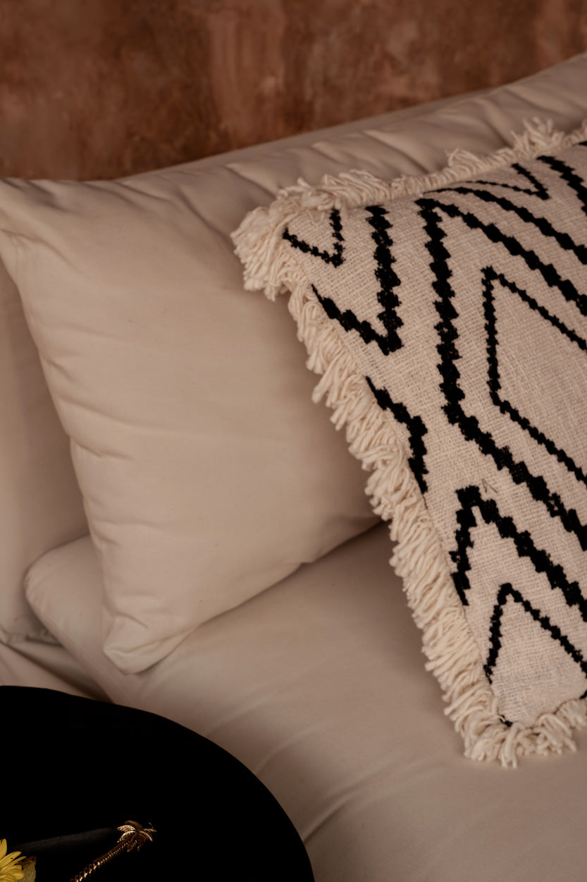 Funda de cojín Sahara Diamond - Negro natural
