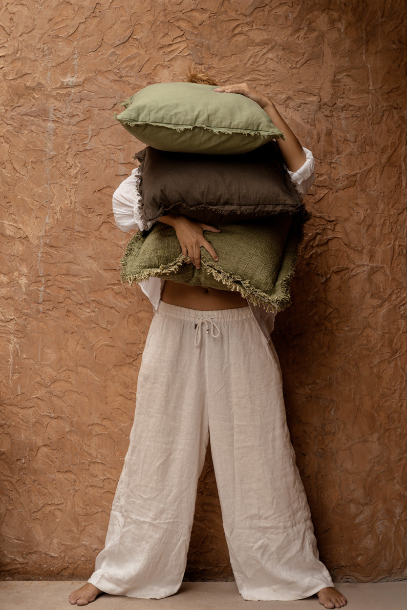 Funda de cojín The Jungle Fringe - verde