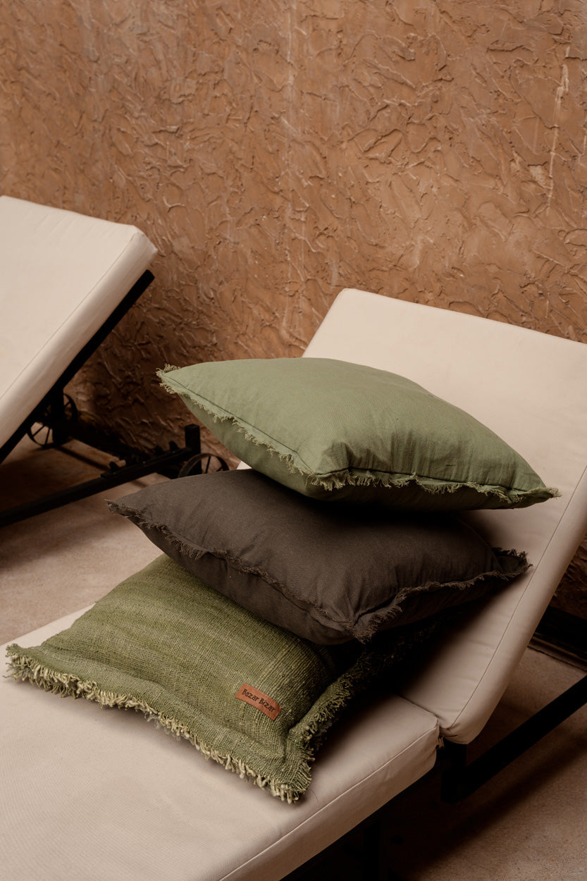 Funda de cojín The Jungle Fringe - verde