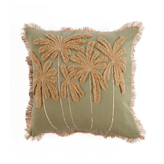 La funda de cojín Brisa Tropical - verde bosque