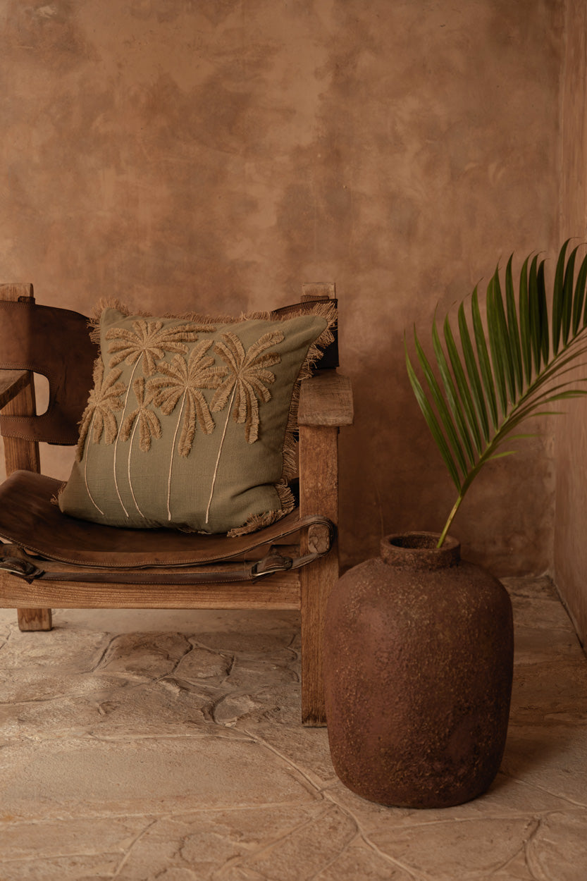 La funda de cojín Brisa Tropical - verde bosque