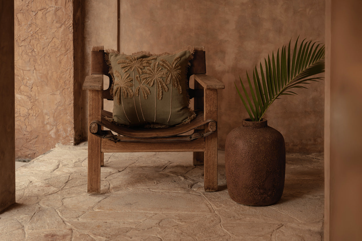 La funda de cojín Brisa Tropical - verde bosque